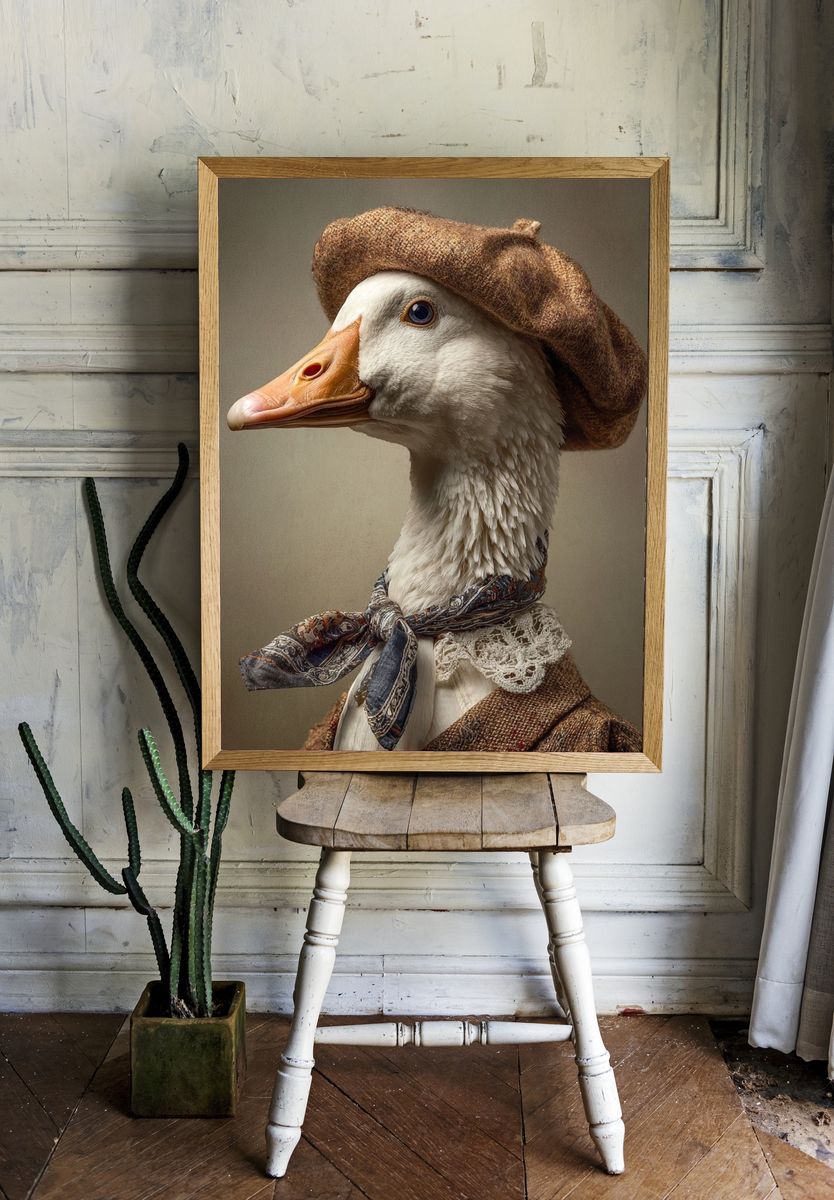 Dapper Duck — Funny Print. — room view 1