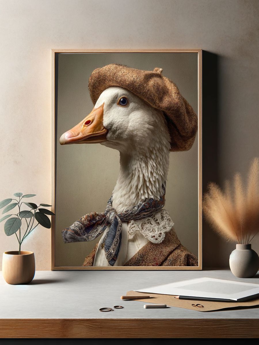 Dapper Duck — Funny Print. — room view 2