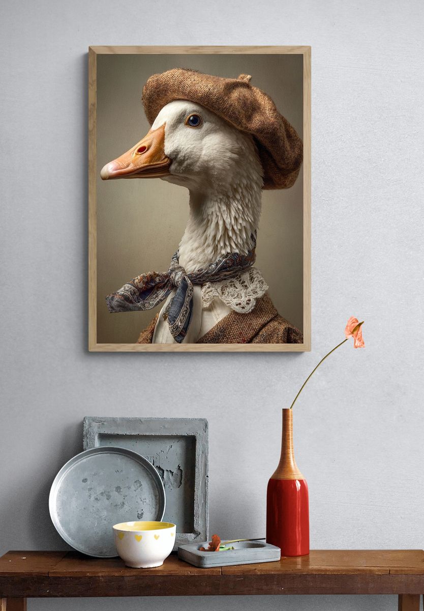 Dapper Duck — Funny Print. — room view 3