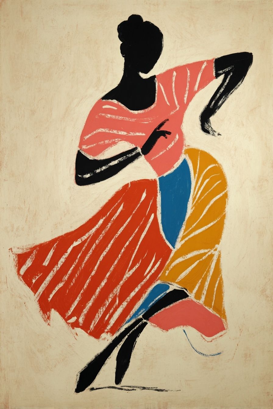 Dancer Silhouette — Abstract Print. poster detail