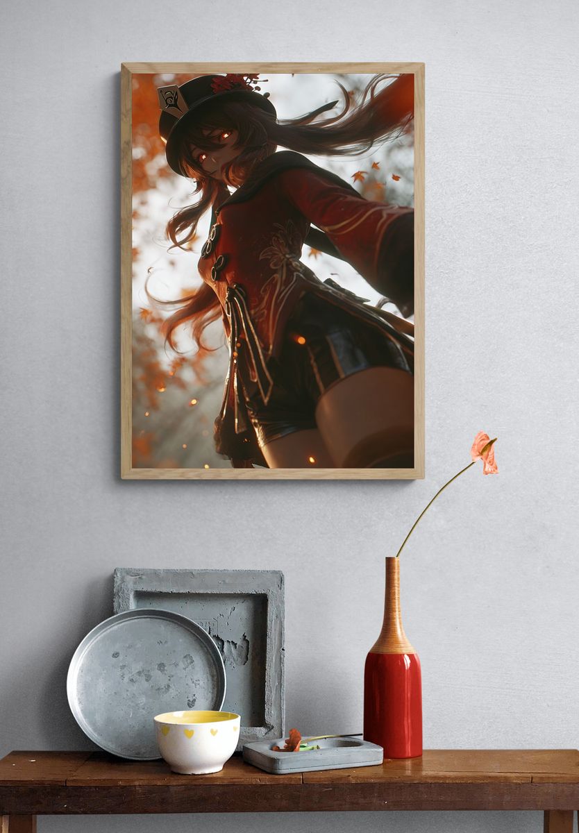 Mysterious Character — Digital Art Print. — room view 3