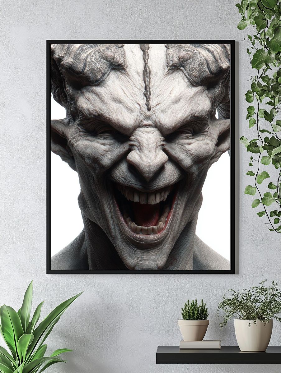 Demonic Creature Portrait Poster. — room view 4