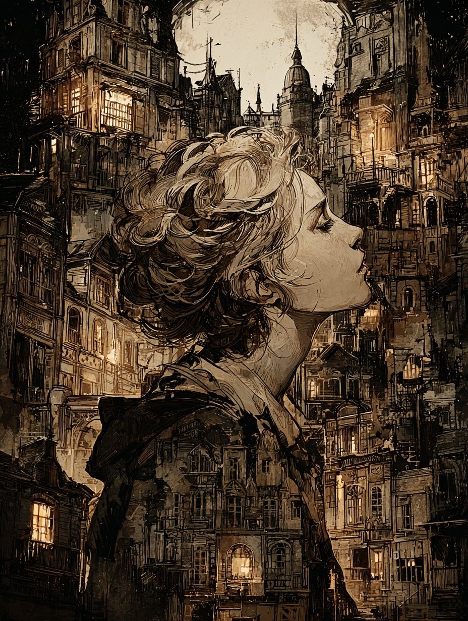 Dreamy Cityscape — Fine Art Print. poster detail