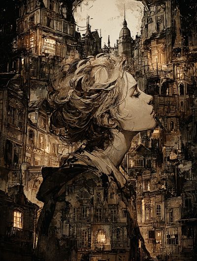 Dreamy Cityscape — Fine Art Print. poster print