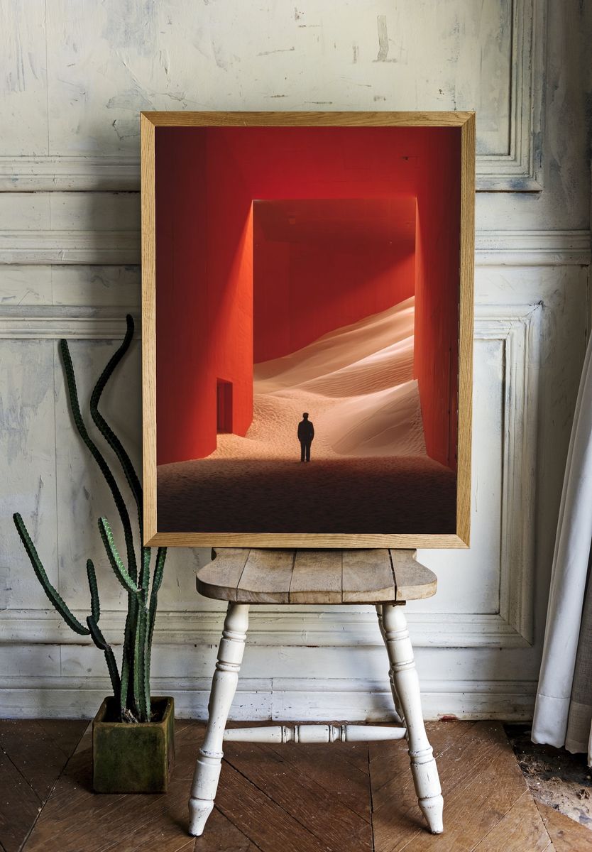 Desert Encounter — Fine Art Print. — room view 1
