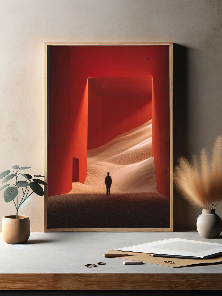 Desert Encounter — Fine Art Print. — room view 2