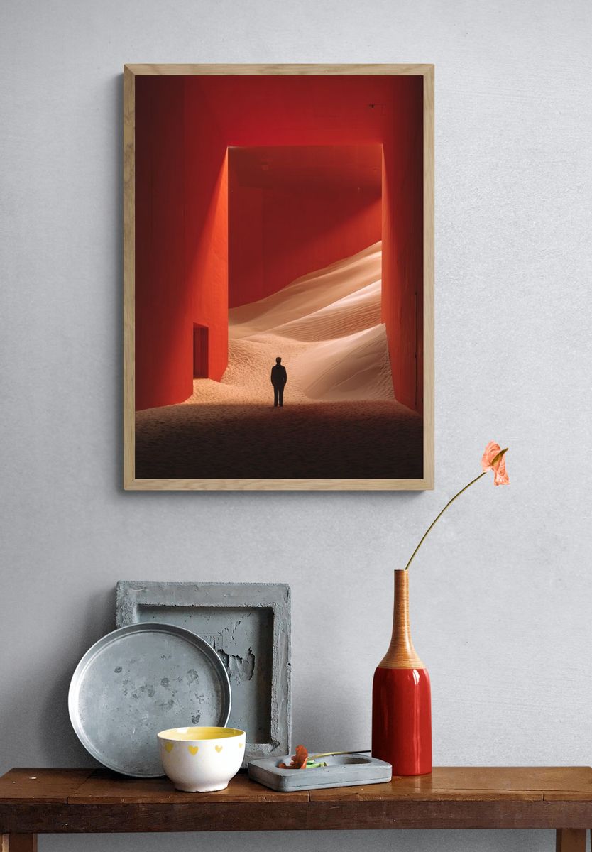 Desert Encounter — Fine Art Print. — room view 3