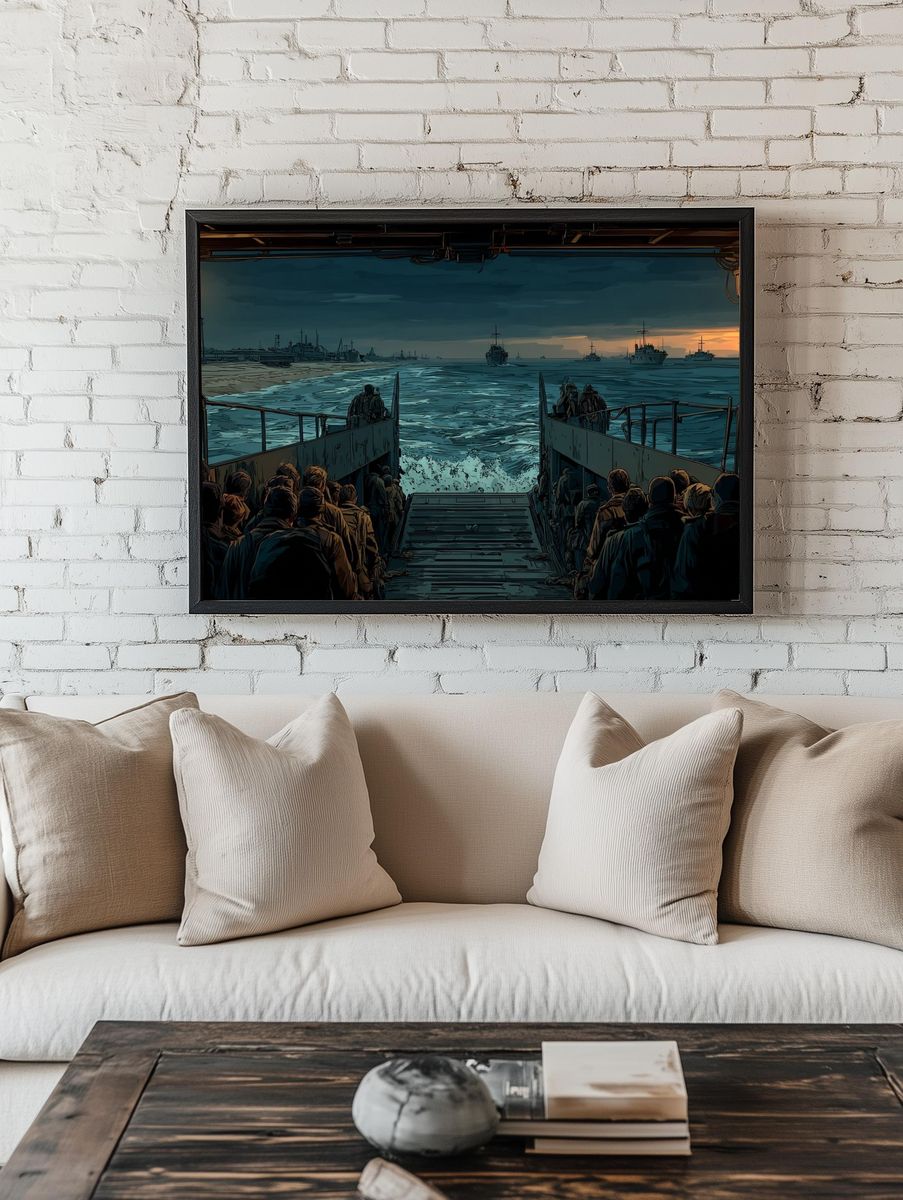 D-Day Landing at Dawn Poster. — room view 1