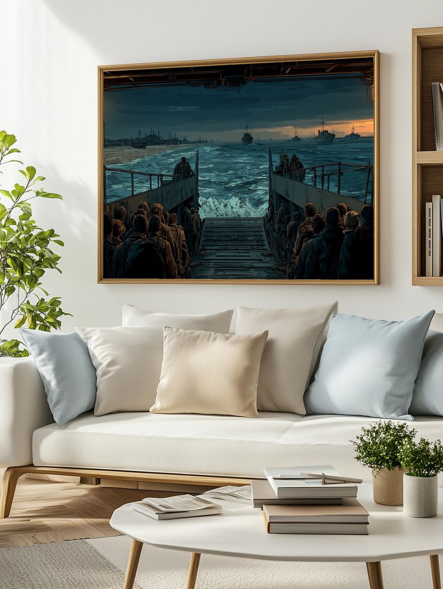 D-Day Landing at Dawn Poster. — room view 2