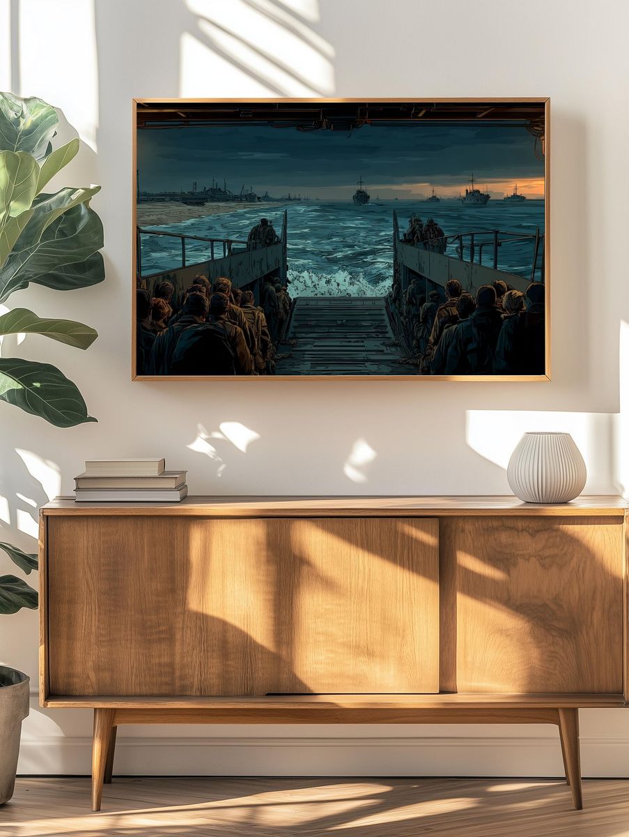 D-Day Landing at Dawn Poster. — room view 3