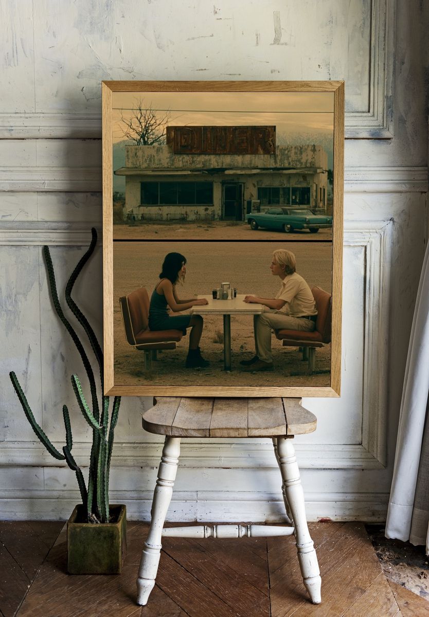 Desert Diner Scene Photography Poster. — room view 1