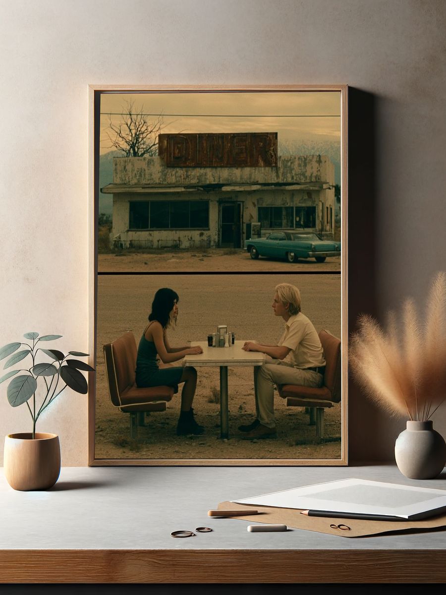 Desert Diner Scene Photography Poster. — room view 2