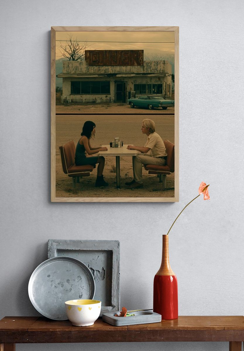 Desert Diner Scene Photography Poster. — room view 3