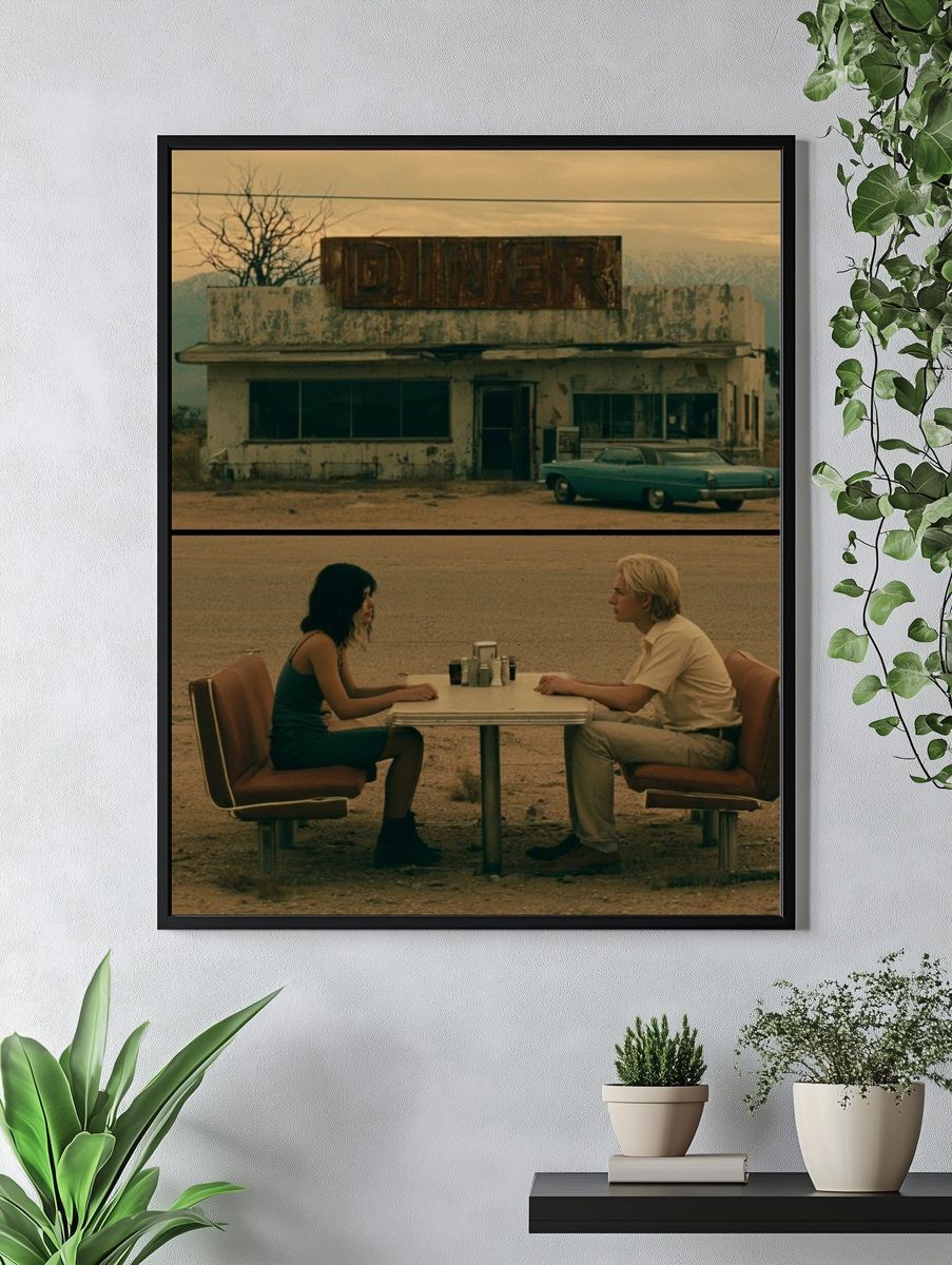 Desert Diner Scene Photography Poster. — room view 4