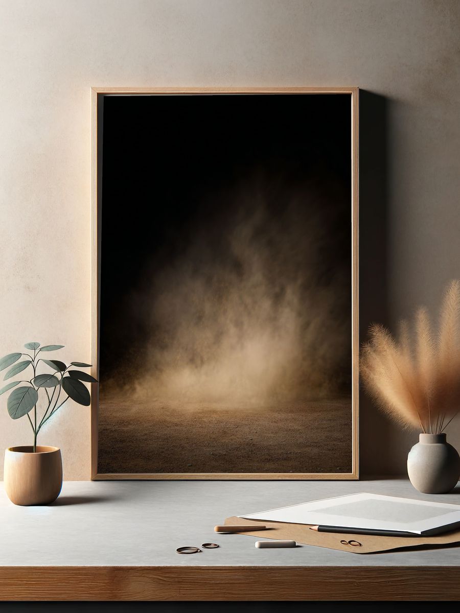 Desert Dust Cloud Photography Poster. — room view 2