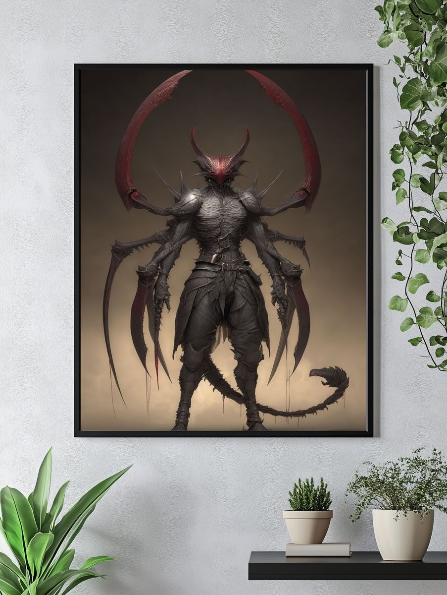 Demonic Sentinel Fantasy Print. — room view 4