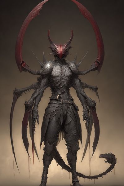 Demonic Sentinel Fantasy Print. poster