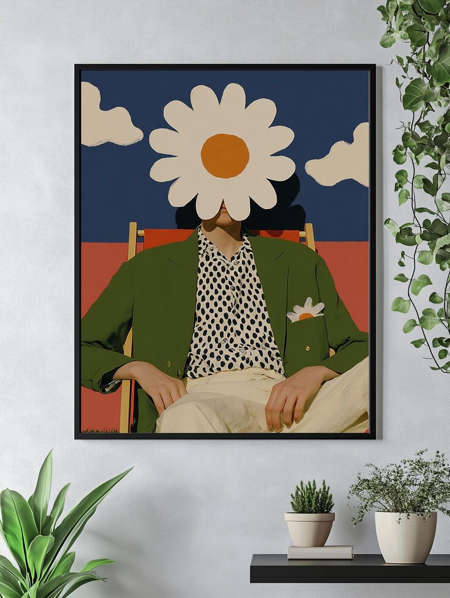 Daisy Face — Contemporary Print. — room view 4