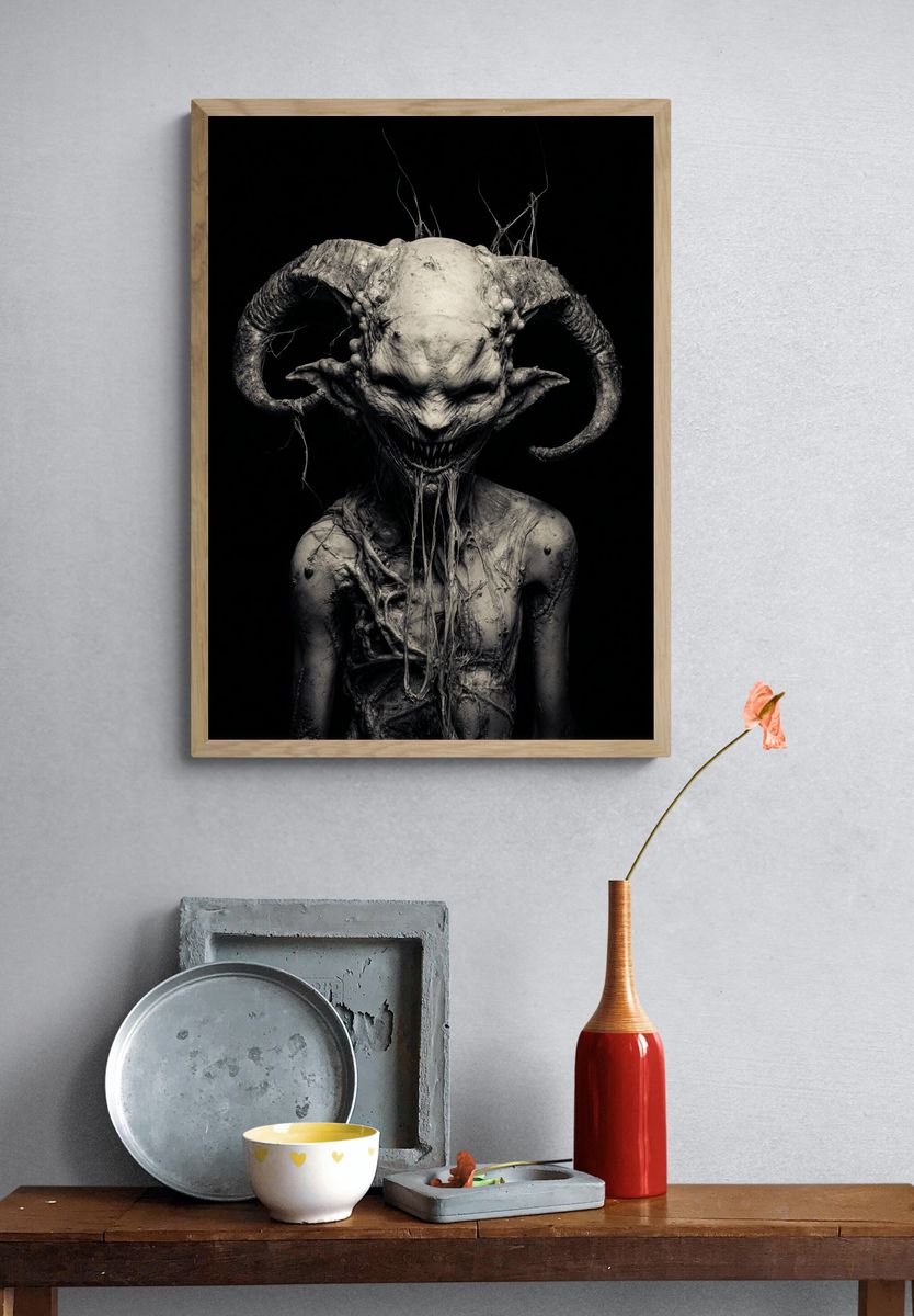 Demonic Creature — Dark Fantasy Print. — room view 3
