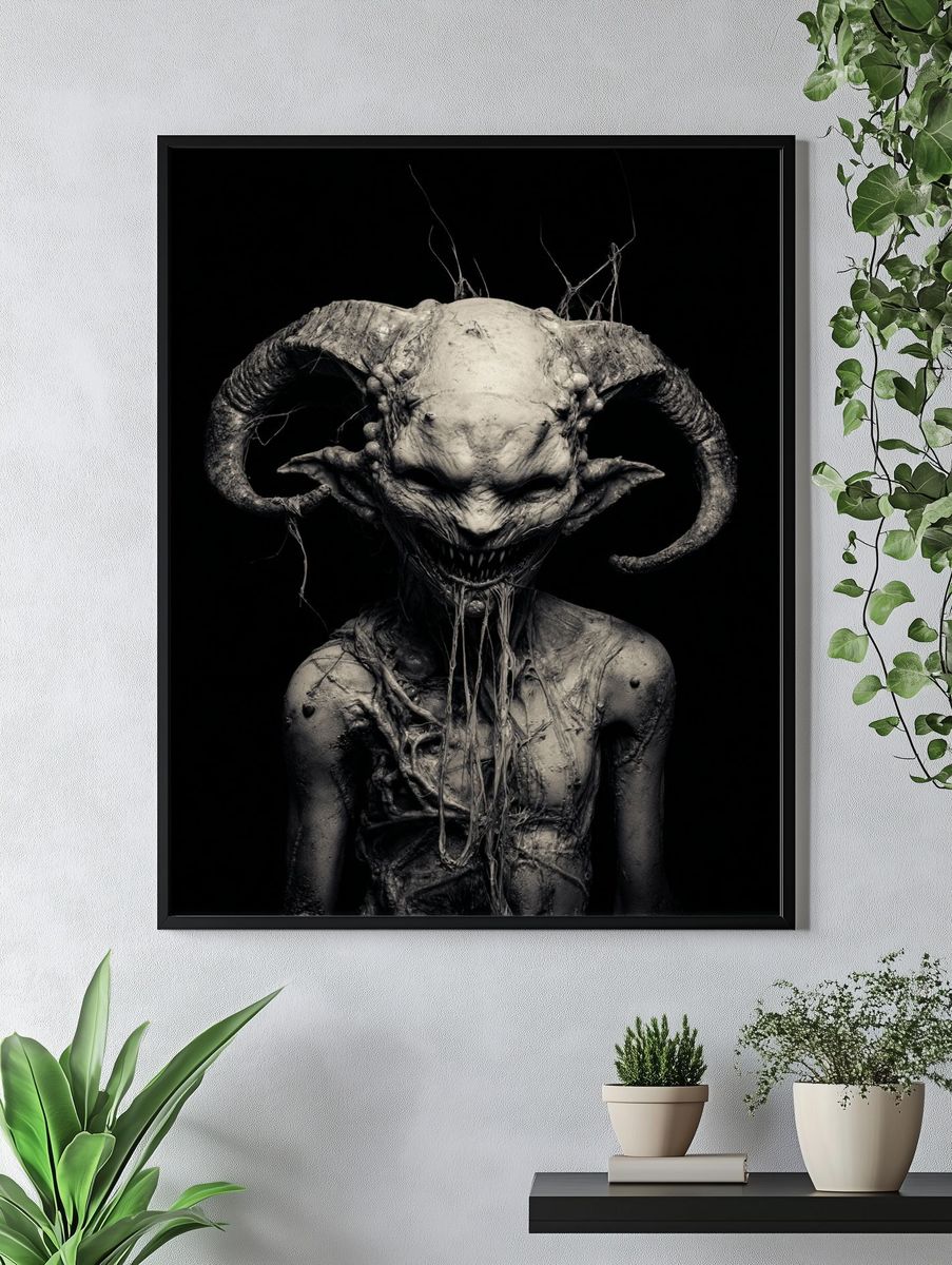 Demonic Creature — Dark Fantasy Print. — room view 4
