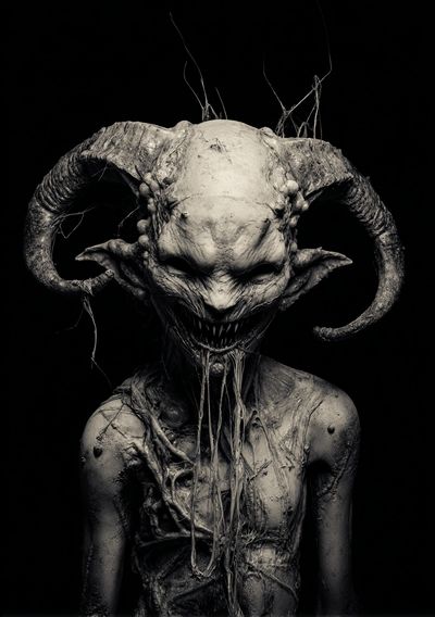 Demonic Creature — Dark Fantasy Print. poster print