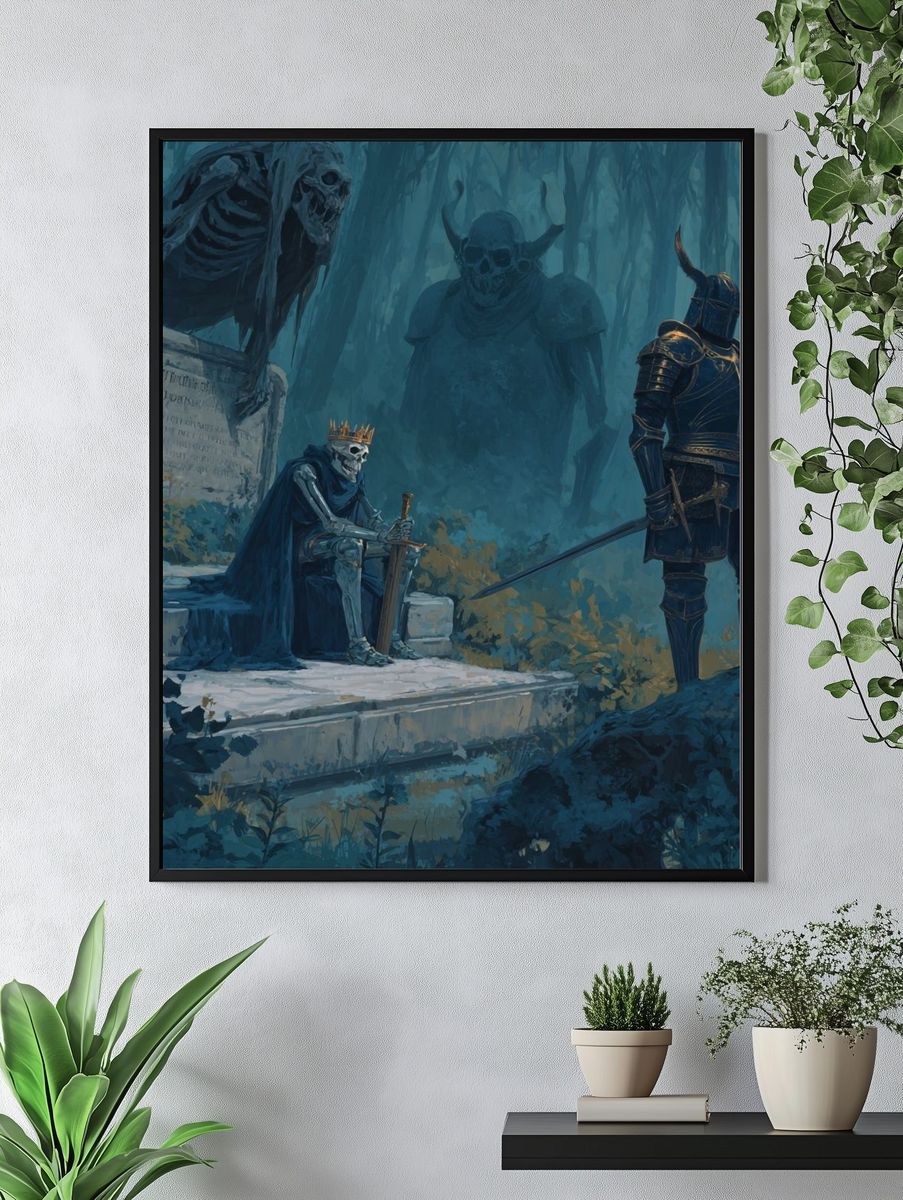 Dark Fantasy Skeleton Knights Poster. — room view 4