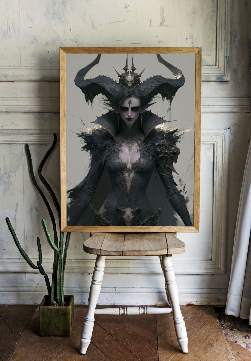 Dark Demon Queen Fantasy Print. — room view 1