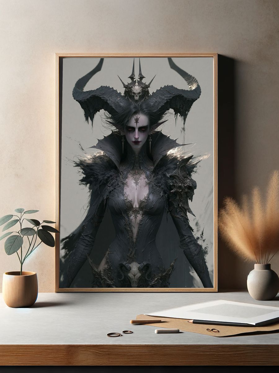 Dark Demon Queen Fantasy Print. — room view 2