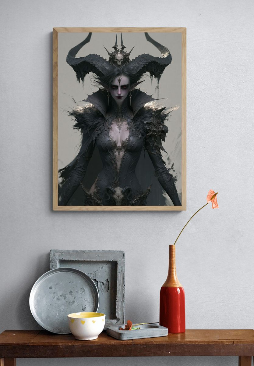 Dark Demon Queen Fantasy Print. — room view 3