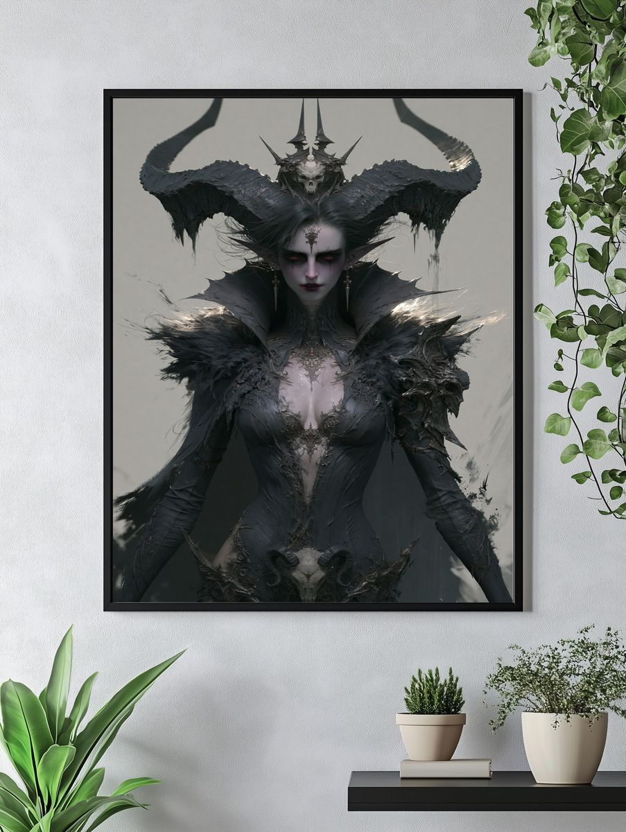 Dark Demon Queen Fantasy Print. — room view 4