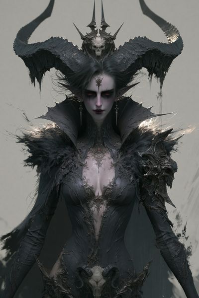 Dark Demon Queen Fantasy Print. poster print