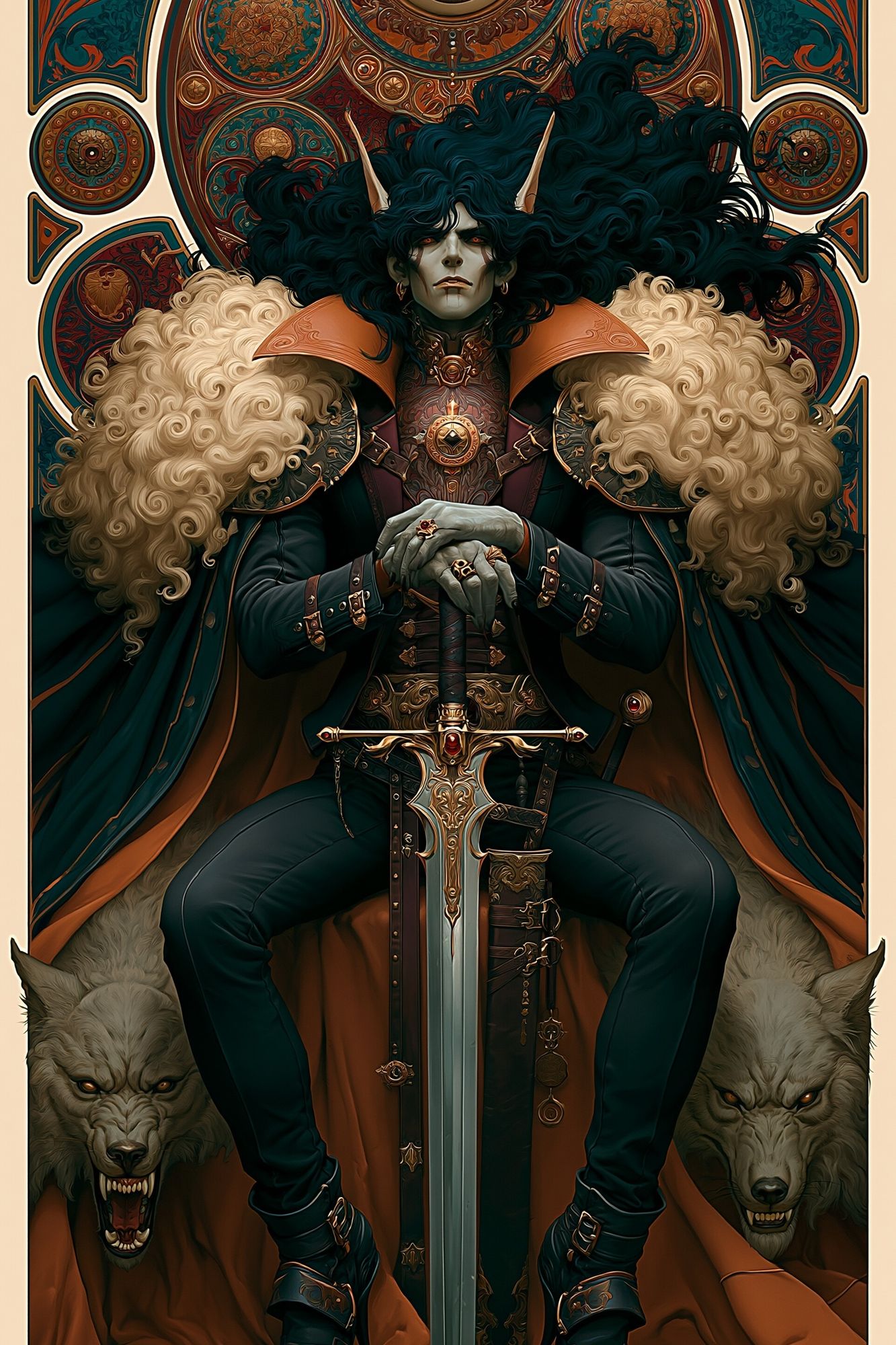 Dark Fantasy Warrior Poster. poster — illustration art