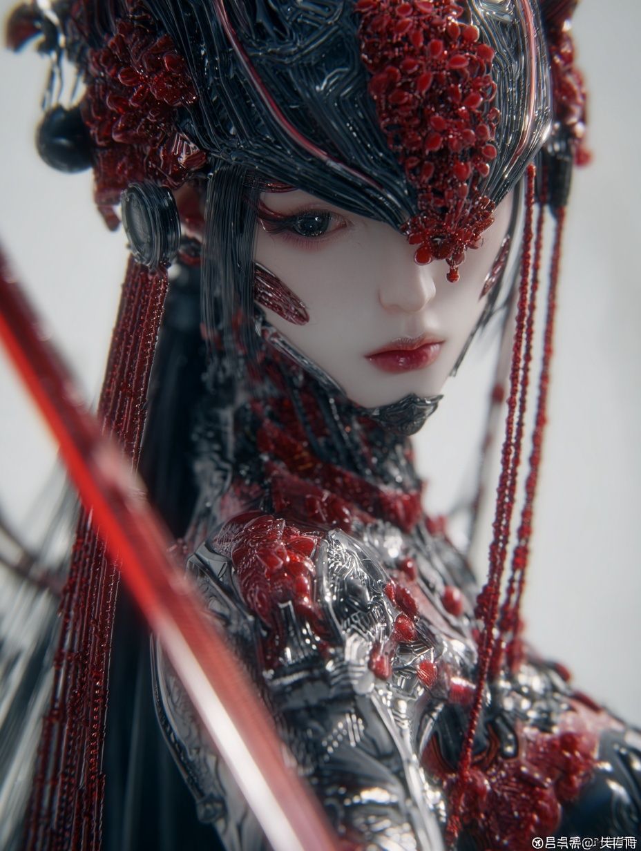 Futuristic Warrior — Digital Art Print. poster detail