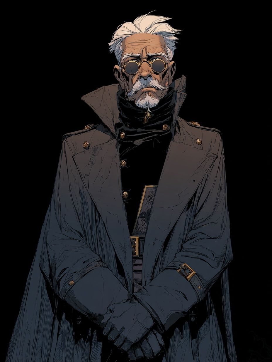 Mysterious Elder — Digital Art Print. poster detail
