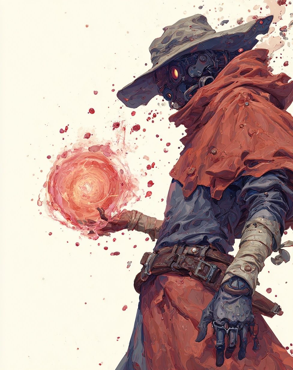 Mystical Sorcerer — Digital Art Print. poster — illustration art