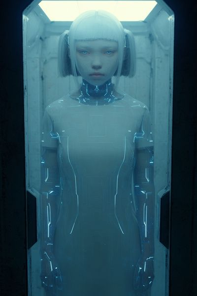 Futuristic Android — Digital Art Print. poster print
