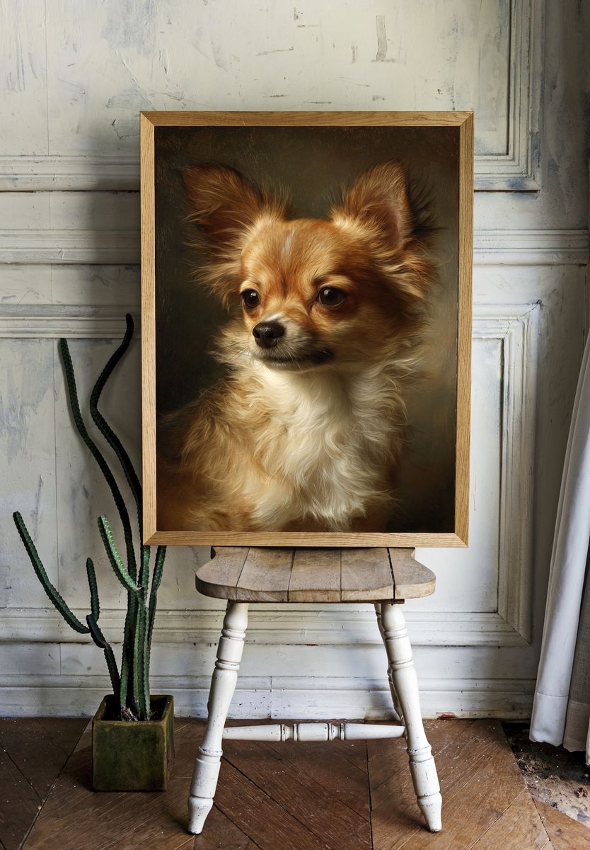 Charming Chihuahua Portrait Poster. — room view 1