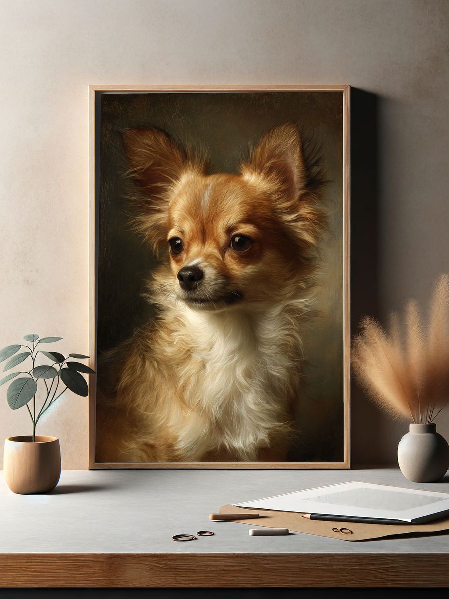 Charming Chihuahua Portrait Poster. — room view 2