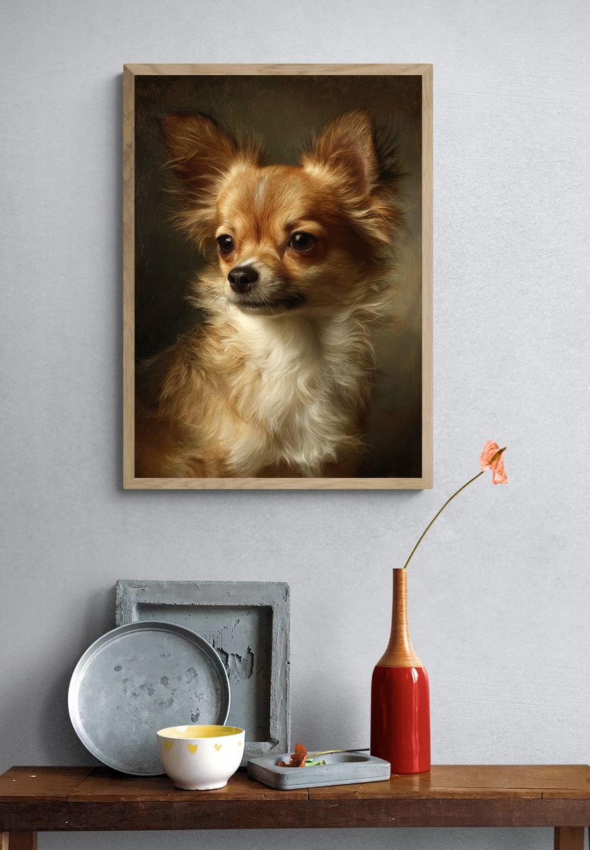 Charming Chihuahua Portrait Poster. — room view 3
