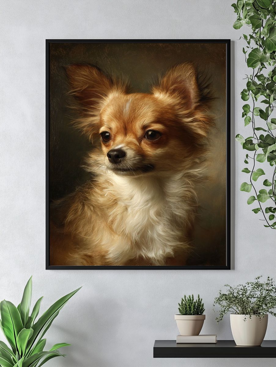 Charming Chihuahua Portrait Poster. — room view 4