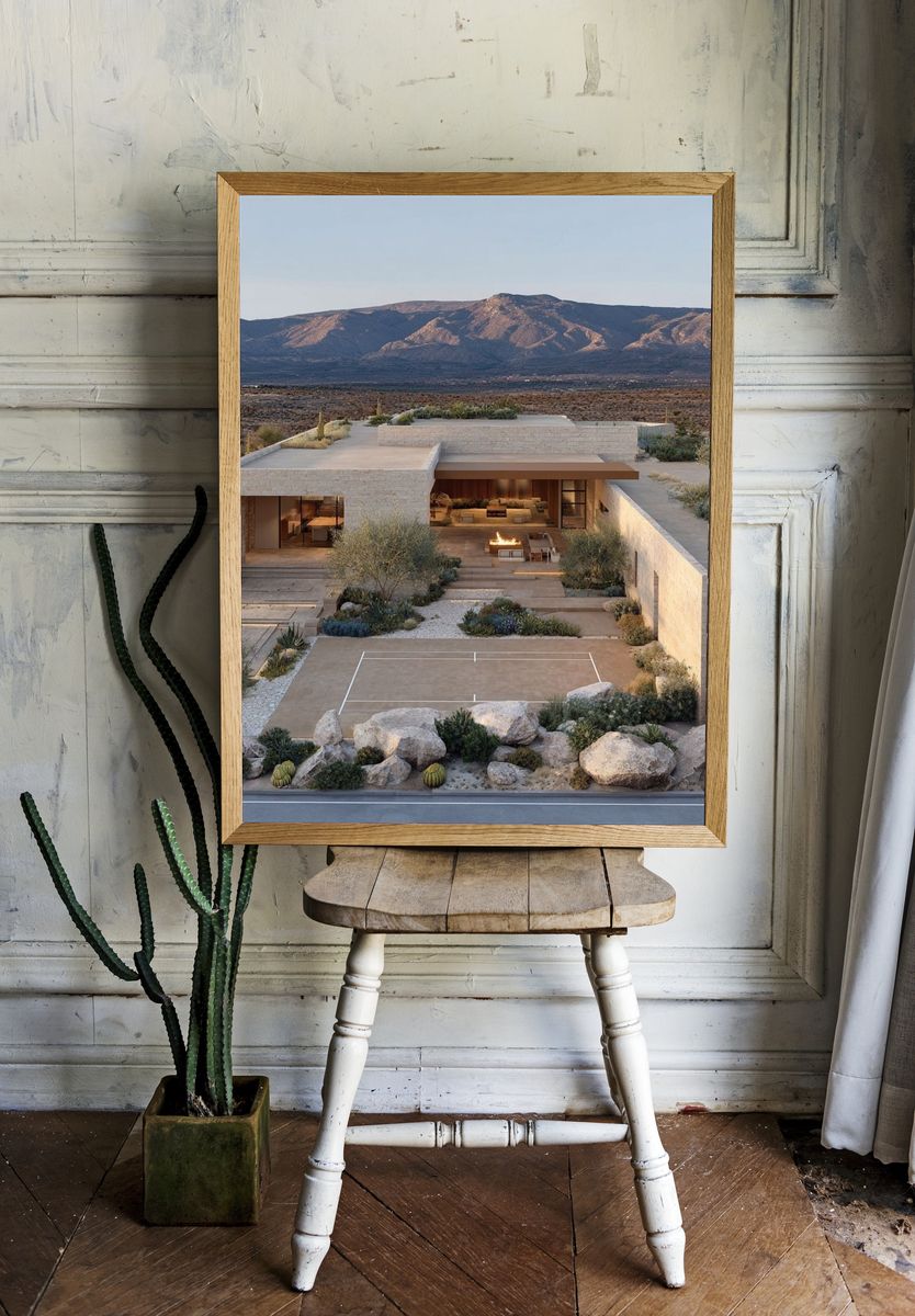 Modern Desert House — Architecture Print. room preview