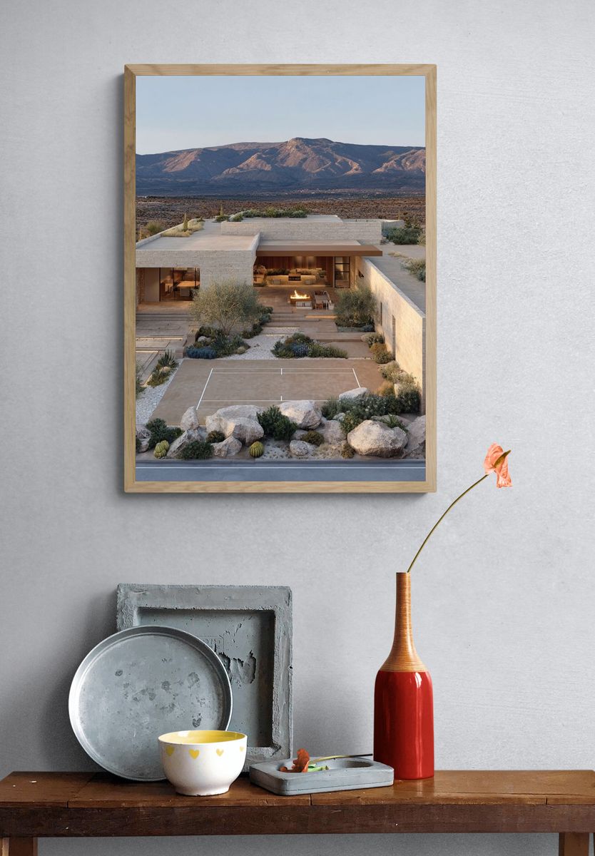 Modern Desert House — Architecture Print. — room view 3