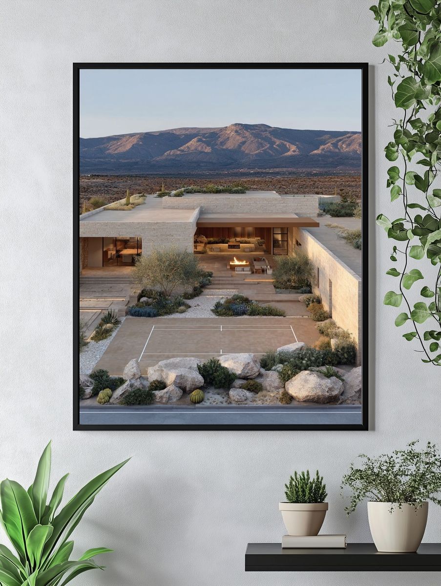 Modern Desert House — Architecture Print. — room view 4