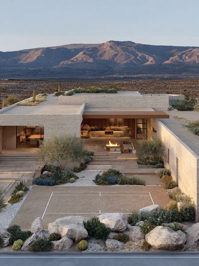 Modern Desert House — Architecture Print. poster