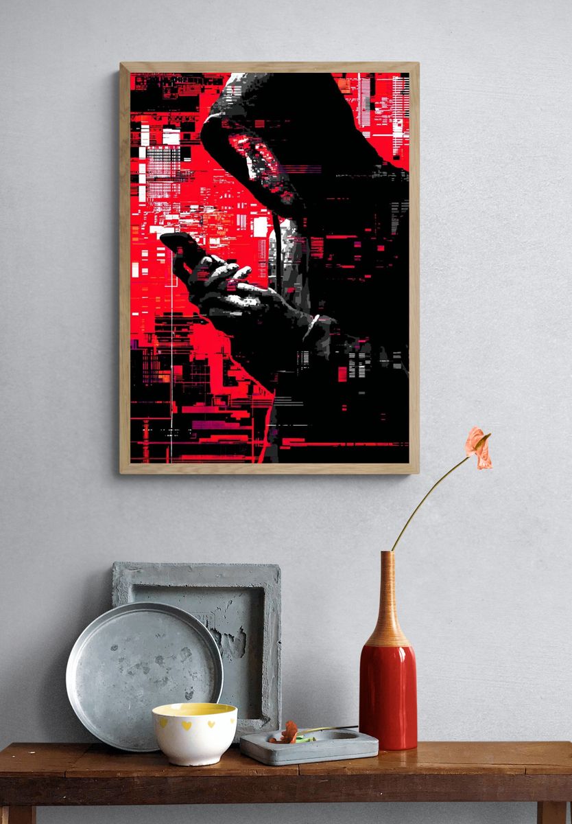 Digital Hacker — Illustration Print. — room view 3