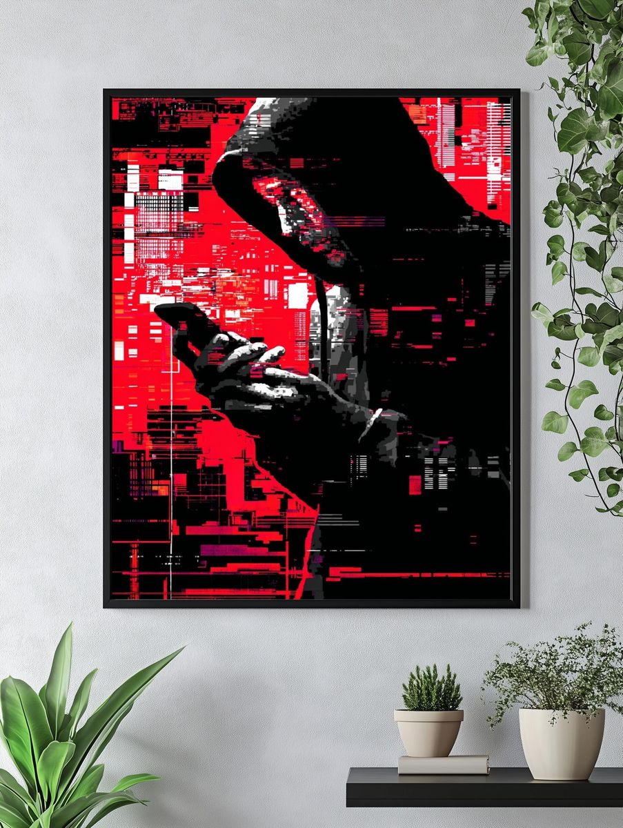 Digital Hacker — Illustration Print. — room view 4