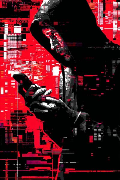 Digital Hacker — Illustration Print. poster print