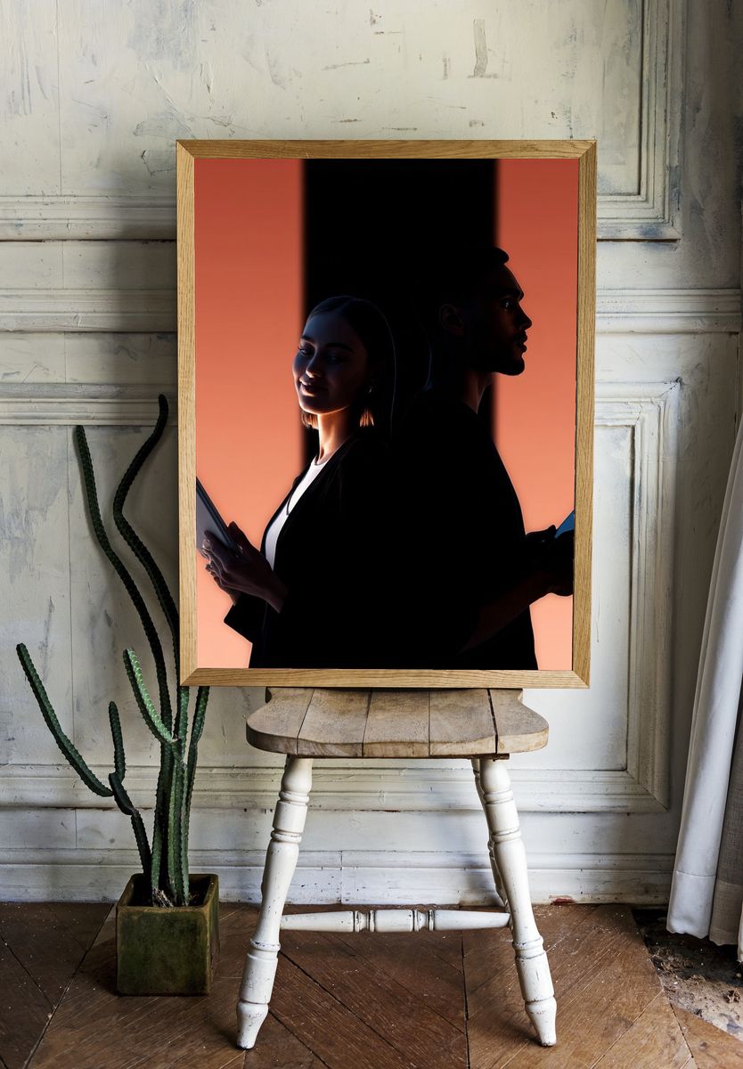 Digital Collaboration Portrait Poster. — room view 1