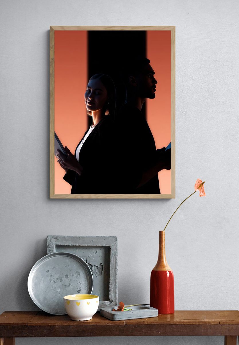 Digital Collaboration Portrait Poster. — room view 3