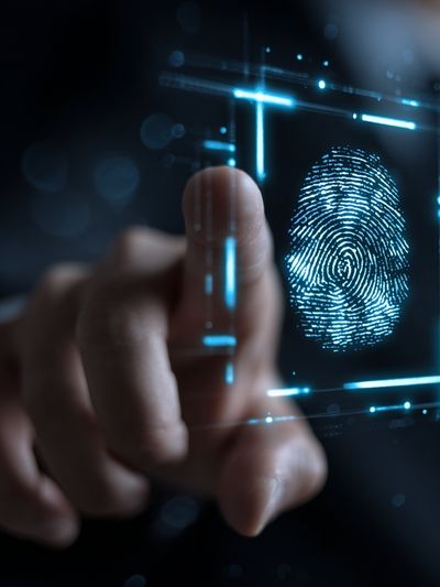Digital Fingerprint Security Poster. poster print